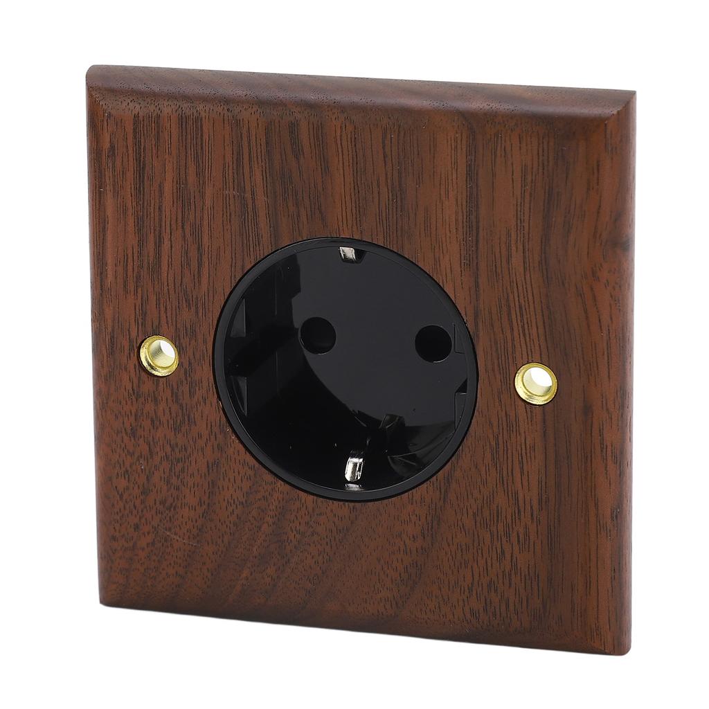 Настенная розетка черный орех стандартный ретро электрический настенный выключатель света розетка плата 16А