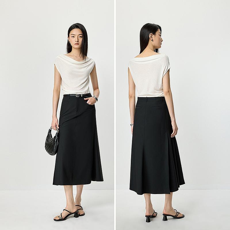 LILY minimalist floral collar T-shirt top