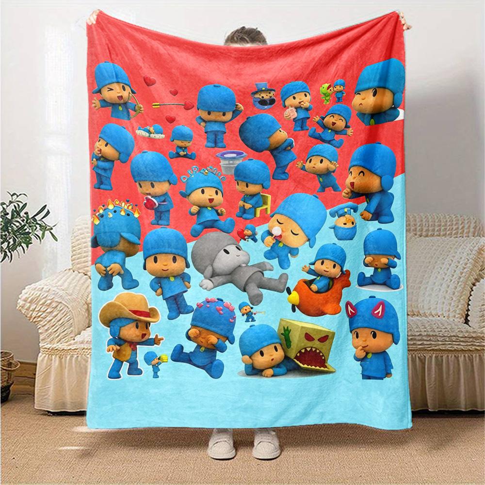 Pocoyo Blanket Ultra-Soft Great for Sofa Office Bedding All-Season Use Playful Design Ideal Gift For Birthday Valentine'S Day