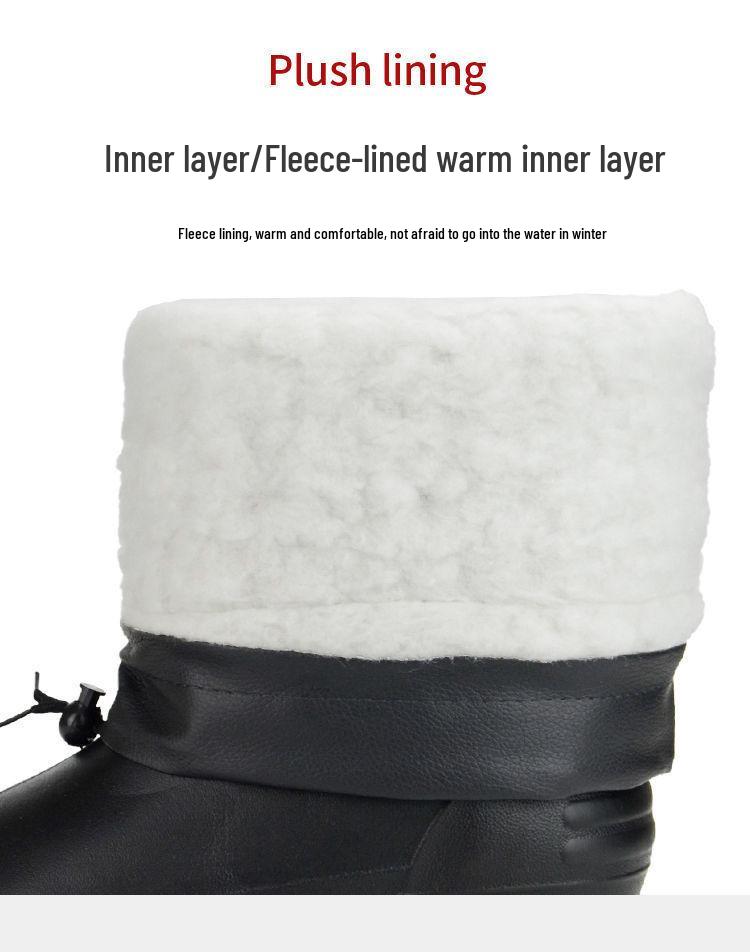 Унисекс Сверхлегкие Хлопковые Резиновые Сапоги ЕВА: Нескользящая, маслостойкая обувь для холодильных складов, рыбной и пищевой промышленности.