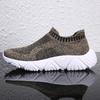 2025 Large Size Men's Shoes Popcorn Bottom Fly-woven Mesh Breathable Sports Running Shoes One-pedal Socks Men's Shoes