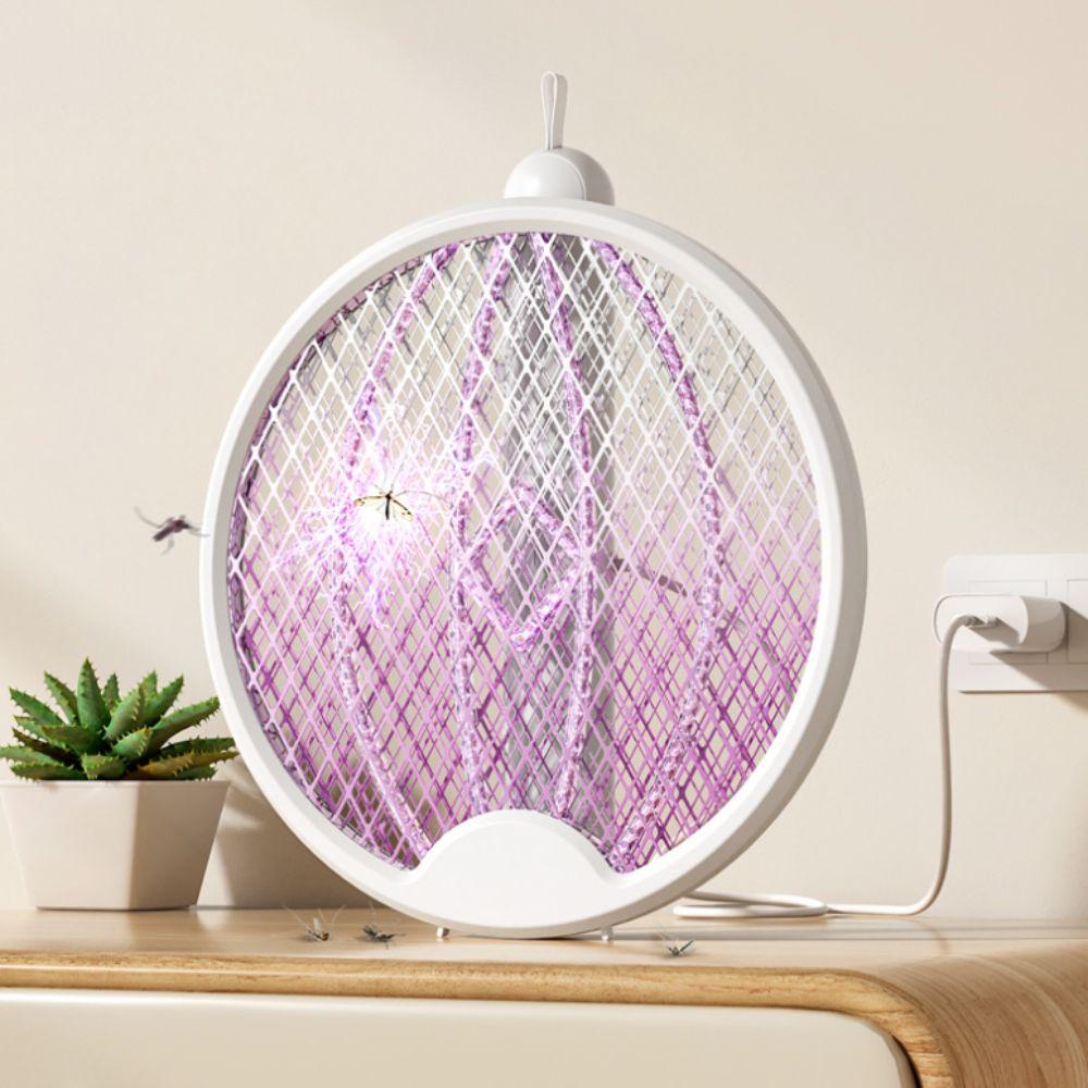 Foldable Electric Mosquito Swatter Rechargeable Fly Swatter Trap Bug Zapper  Dormitory