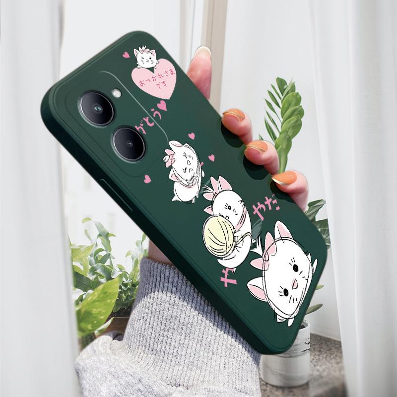 Милый чехол для телефона с милыми кошками для iPhone 15, 14, 13, 12, 11, Samsung Galaxy S23 S22 A52 A52S, мягкие квадратные жидкие силиконовые чехлы с полной защитой