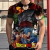 2026 Летняя Ретро Футболка Dragon Ball для Фитнеса Мужская Оверсайз 3D Печать Короткий Рукав Семейная Унисекс Детская Спортивная Футболка