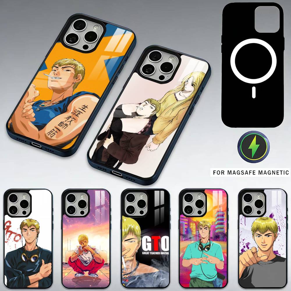 Great T-Teacher Onizukas Anime Phone Case For iPhone17,16,15,14,13,12,11 Plus,Pro Max Magnetic For Magsafe Wireless Charging