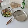 Round Shape Picnic Dinner Plate 14/17/20/23/26cm Dessert Plate Simple Dining Tray  Outdoor Camping
