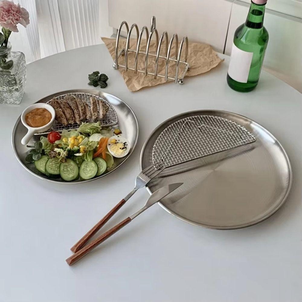 Round Shape Picnic Dinner Plate 14/17/20/23/26cm Dessert Plate Simple Dining Tray  Outdoor Camping