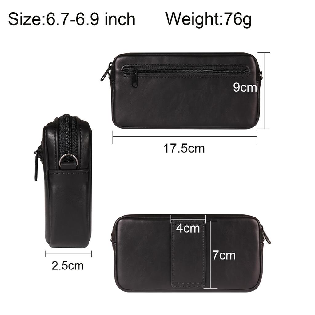 Чехол-кошелек из коровьей кожи с зажимом для ремня, мужская поясная сумка для iPhone 16, 15, 13, Pro, Samsung S24, S23, Redmi Note 12, Google Hand Holster Pouch