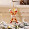 Wooden Sled Shop Mall Window Pendant Xmas Tree Hanging Ornaments Christmas Decor