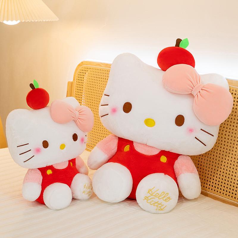 Hello Kitty Cartoon Plush Toy With Fluffy Exterior For Bedroom Decor And Gift Giving