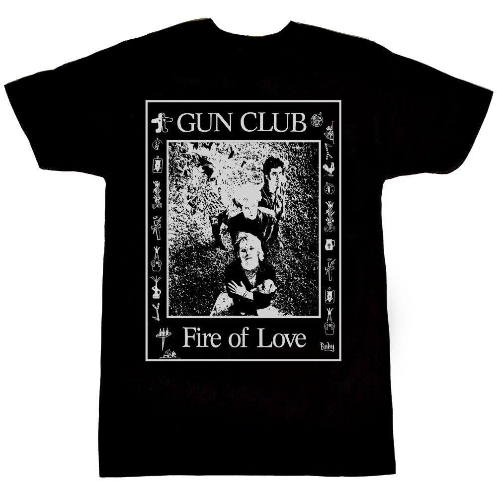 Винтажная футболка The Gun Club Band Fire Of Love Хлопок Черный Все Размеры DI071 Унисекс
