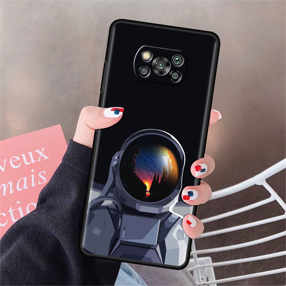 Чехол для Xiaomi Mi Poco X3 NFC X4 Pro F3 F4 GT M4 M3 F1 C40 11 Lite 11T, мягкий силиконовый чехол для телефона, крутой одинокий астронавт