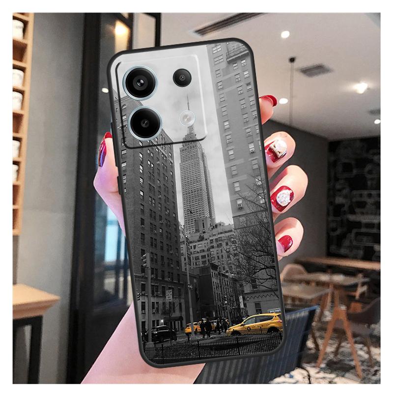 Чехол с дизайном желтых такси Нью-Йорка для Xiaomi Redmi Note 13 12 10 9 8 11 Pro 12S 11S 10S 9S Remdi 13C 9C 10C 12C