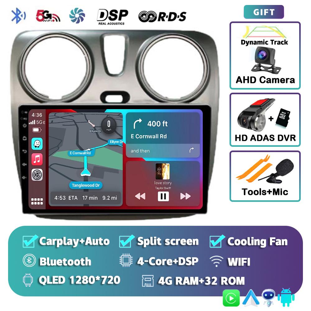 Android 14 Carplay Auto WIFI+4G для Renault Lodgy Dacia Dokker 2012-2020 Автомобильный Радио Мультимедиа Видео Плеер Навигация GPS Стерео