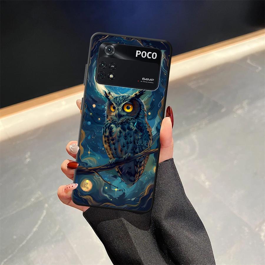 Чехол для Xiaomi Poco F8 C75 F3 C71 M3 M4 M7 C50 M5 F1 C61 X3 X4 X5 X7 Pro Funda Чехол для телефона Фантастическая Сова