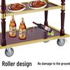 Two-Layer Titanium Gold Serving Cart