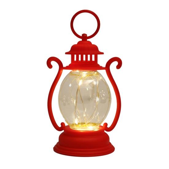 Retro Style LED Hanging Lantern with Hook Soft Lighting Battery-Powered Desktop LED Night Light Party Decoration