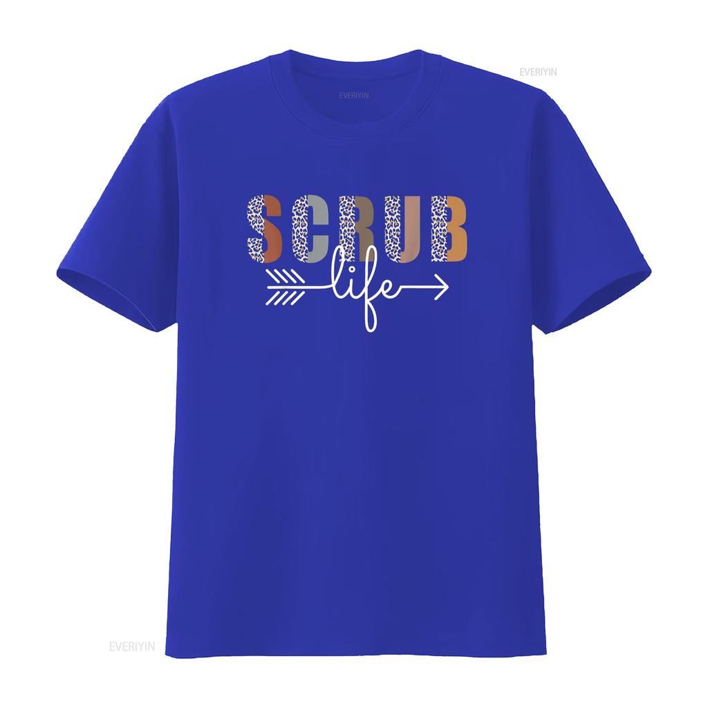 Nurse Leopard Scrub Life Nursing T Shirt Week vintage Washed Versatile fashion Slightly Soft Unisex designer clothes Stylish