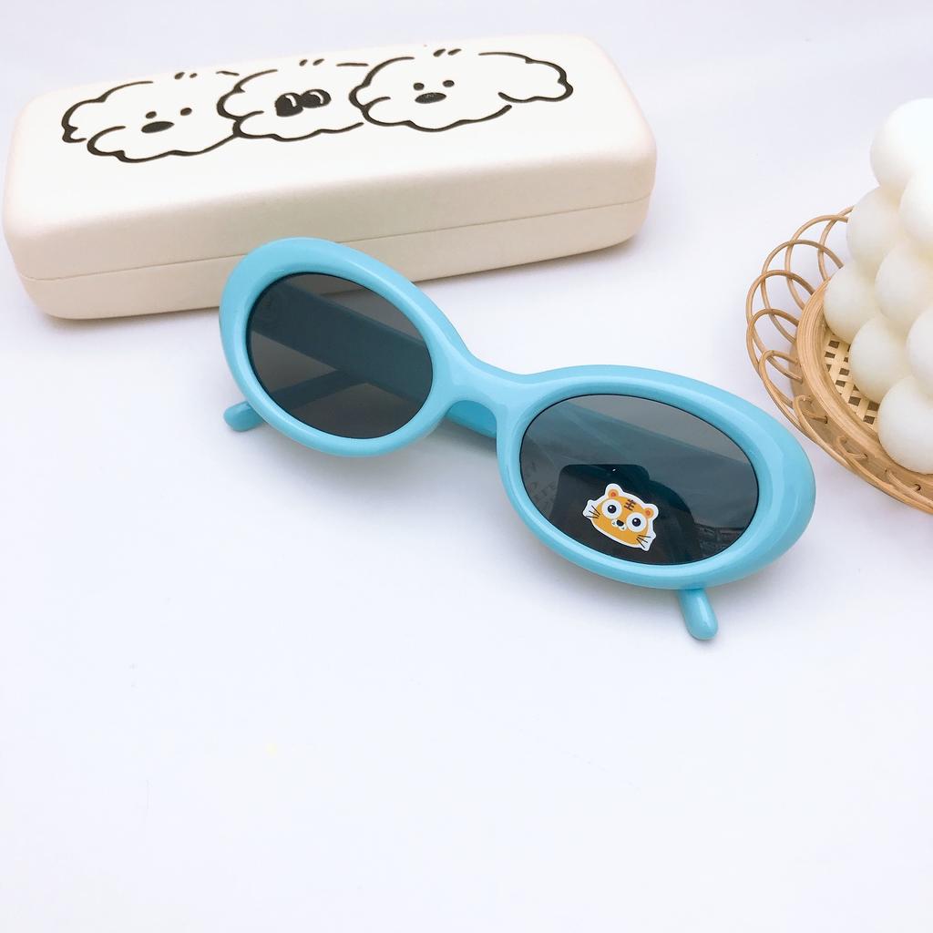 Stylish And Simple Oval Small Frame Children'S Sunglasses Baby Sunglasses Silicone Polarized Children Cute Girls Glasses Tide