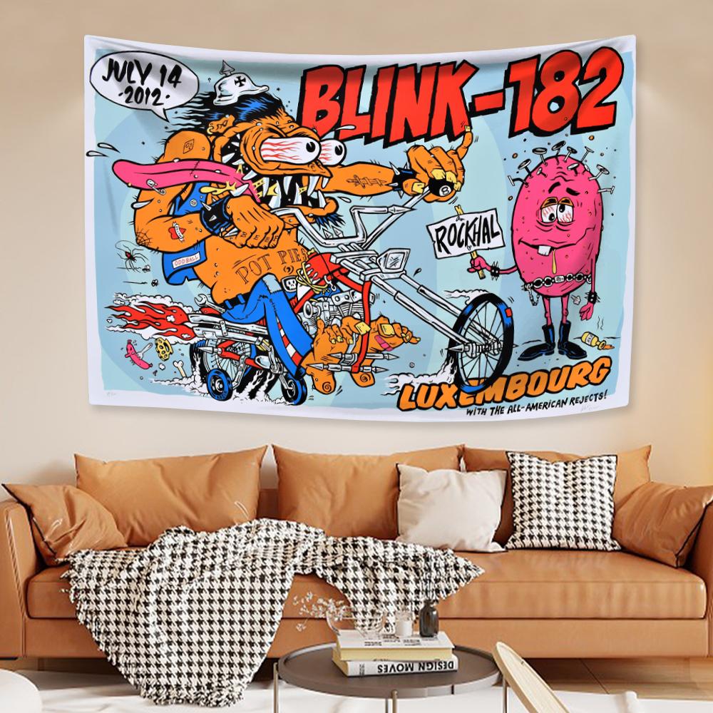 Rock Music Tapestry Heavy Metal Band Home Decoration Wall Hanging Dormitory Background Party Or Concert Decor