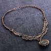 Natural Labradorite Gemstone Handmade Copper Wire Wrap Jewelry Necklace 18" B4r59