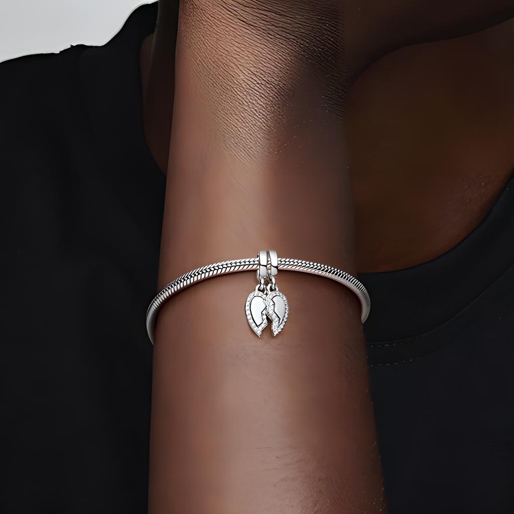Pandora Split Heart Design Pendant Women pendant Silver 792743C01
