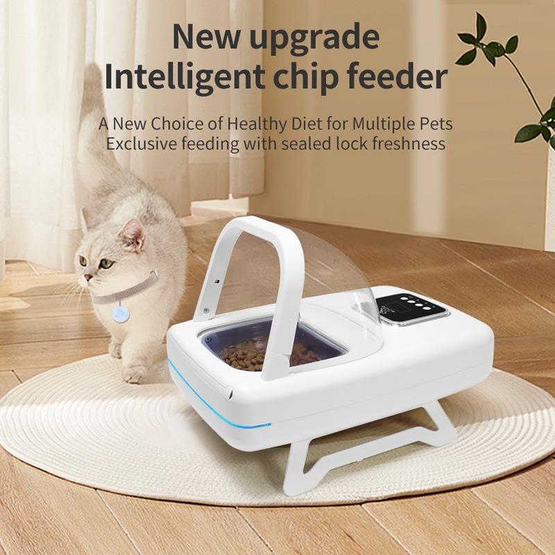 ZONGYAN Smart Automatic Pet Feeder Induction Chip Timing Portion Food Dispenser Dog Cat Dry Wet Diet Household Feeding Tool