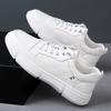Мужские белые туфли Кожаные мужские повседневные кроссовки Роскошные резиновые повседневные мужские туфли для отдыха на открытом воздухе дышащие туфли на плоской подошве Обувь для вождения Мужские туфли на плоской подошве