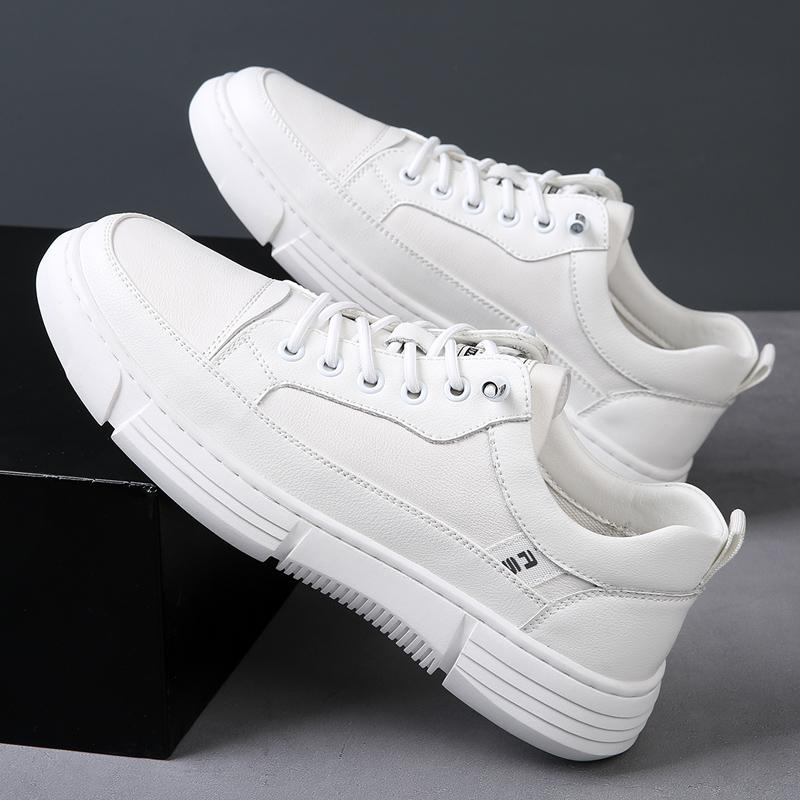 Мужские белые туфли Кожаные мужские повседневные кроссовки Роскошные резиновые повседневные мужские туфли для отдыха на открытом воздухе дышащие туфли на плоской подошве Обувь для вождения Мужские туфли на плоской подошве