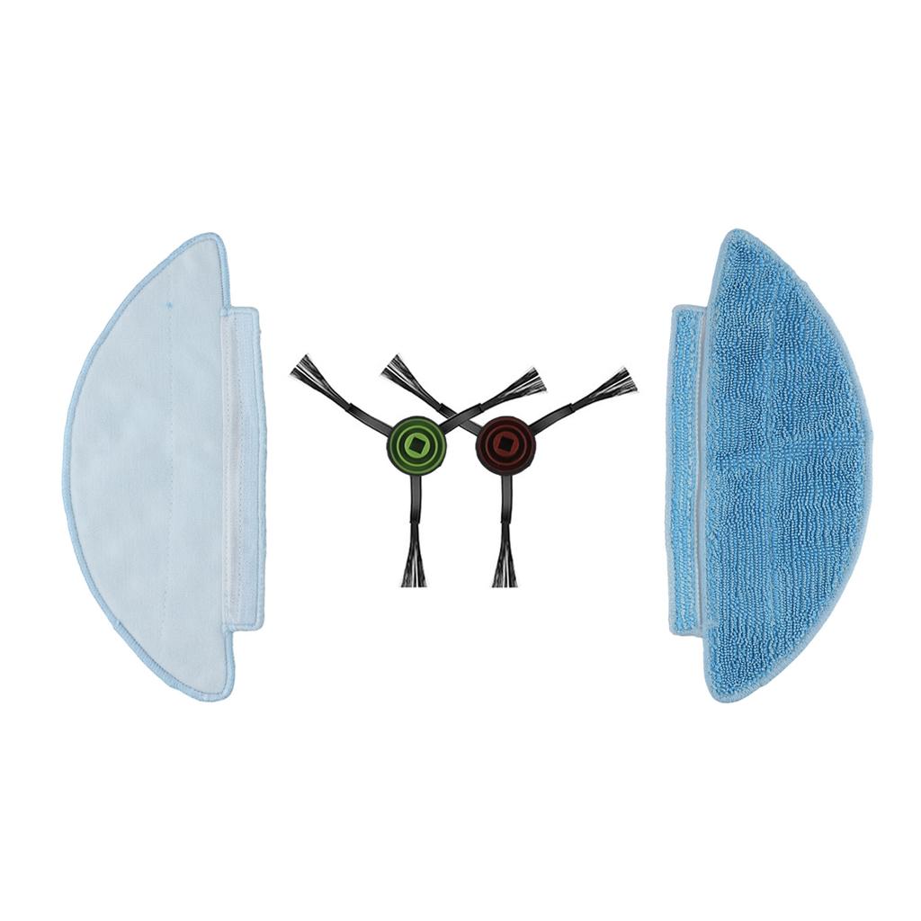 1 Set For Laresar For L6 Nex Roller Brush Bags Washable Mop Cloth Side Brushes Kit Vacuum Cleaner Spare To Replace Parts