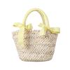 Kids Grass Weave Handheld Bag With Breathable Design For Toddler Travel And Daily Use
