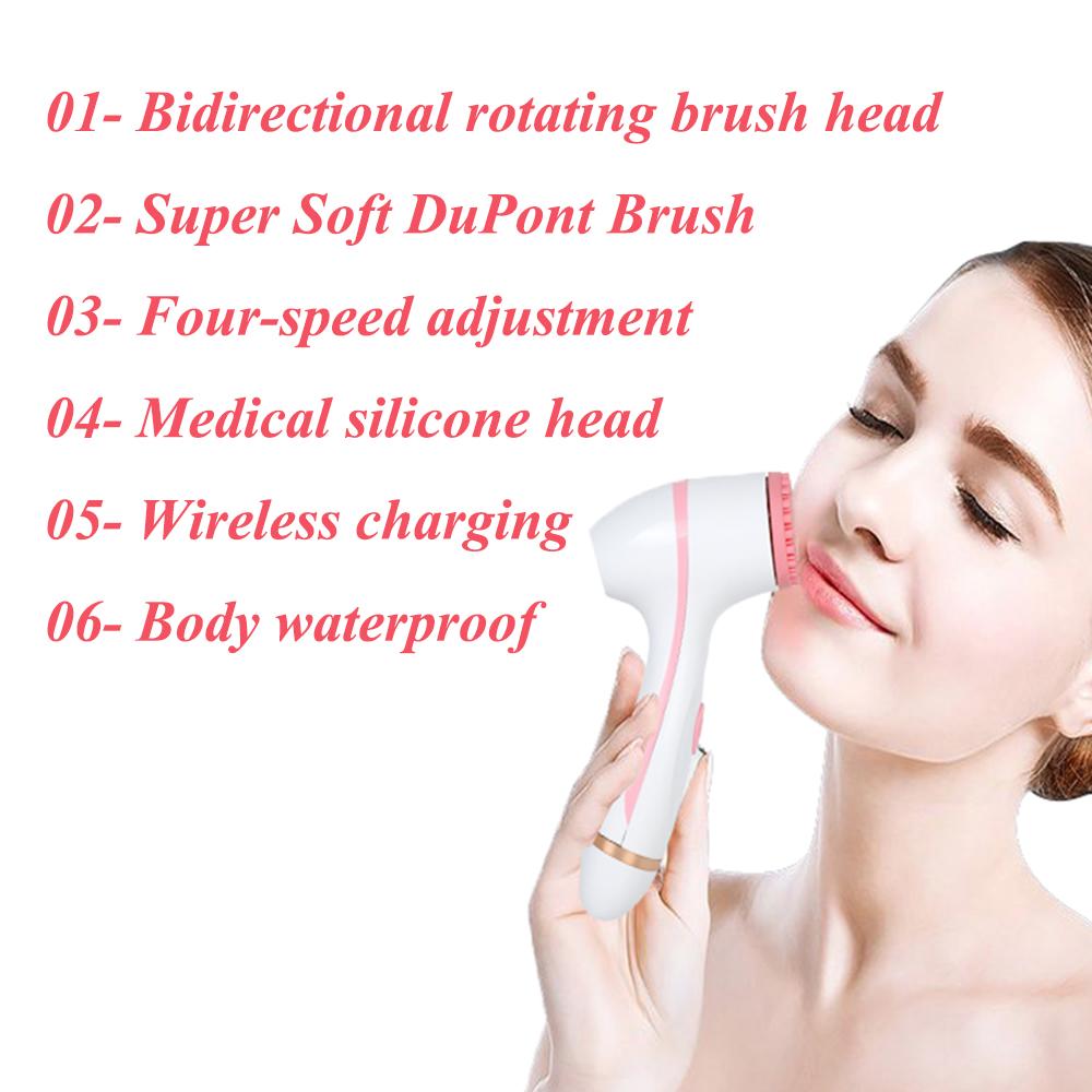 Щетка для очищения лица, набор кистей для вращения лица, спа для лица, глубокая очистка кожи, машина для удаления угрей, HMM