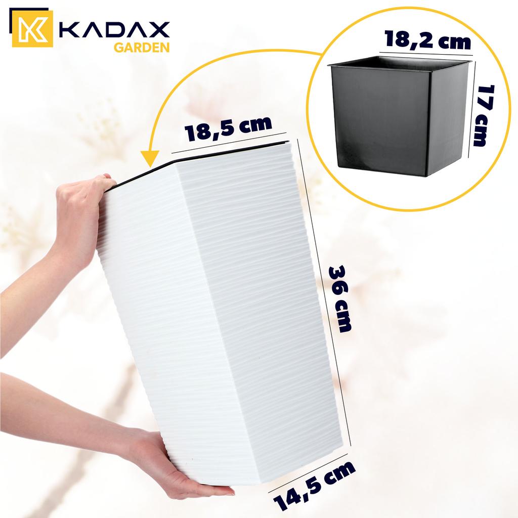 KADAX Doniczka Donica Z Wkładem Na Kwiaty 37 cm 