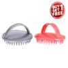 2pcs Head Shampoo Brush Head Massage Hair Washing Comb Scalp Body Shower Brush Care Hair Root Itching Hairbrush Home Salon Tools