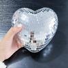 Lightweight Disco Ball Decorations Heart-Shaped Christmas Party Decorations  Keys Chain