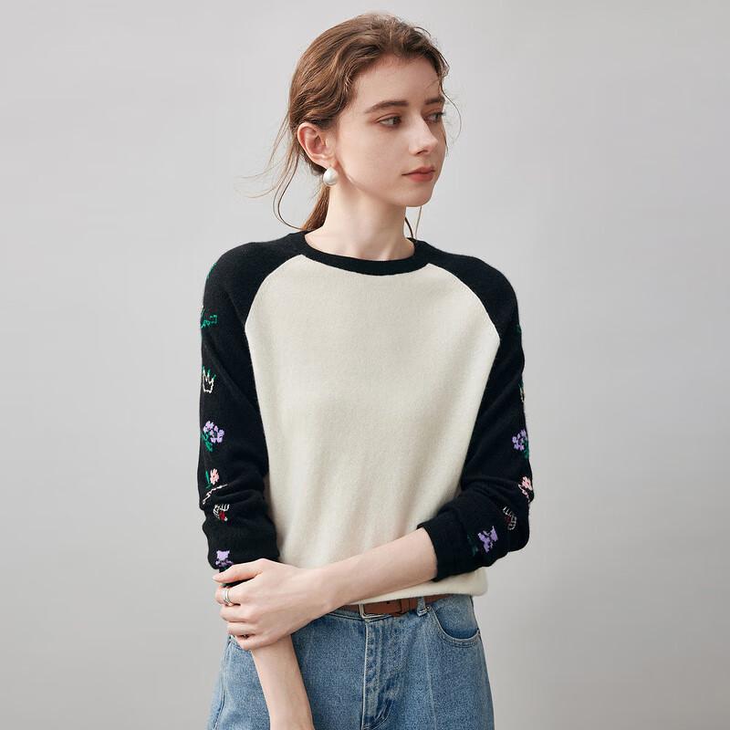 Comonboka Women's Round Neck Cashmere Sweater