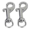 2Pcs Single Ended Bolts Hook 316 Stainless Steel Bolts Snap Rotating Hooks for Dog Collar 65mm