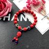 Ретро красный киноварный перегородчатый браслет модный универсальный литературный и этнический стиль браслет с бахромой безопасные аксессуары на год рождения