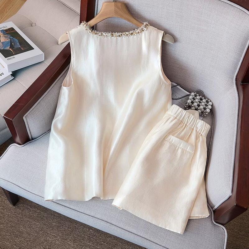 Women's Xiaoxiangfeng Style Vest and Shorts Set
