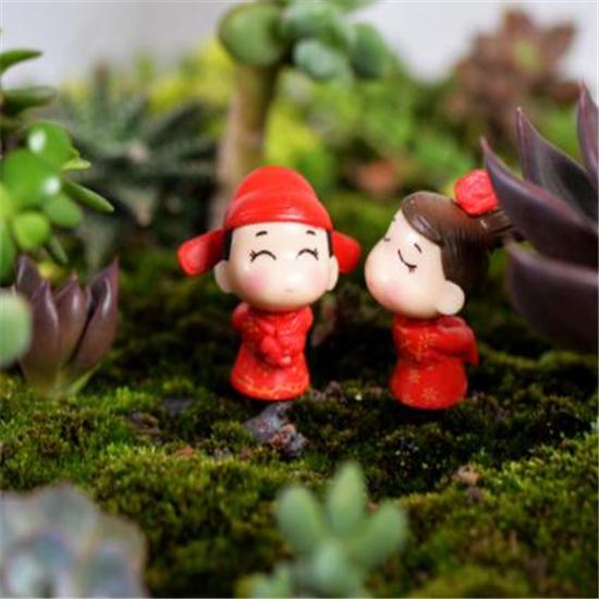 1 пара кукол-пары жених и невеста свадебное украшение микросцена китайское украшение