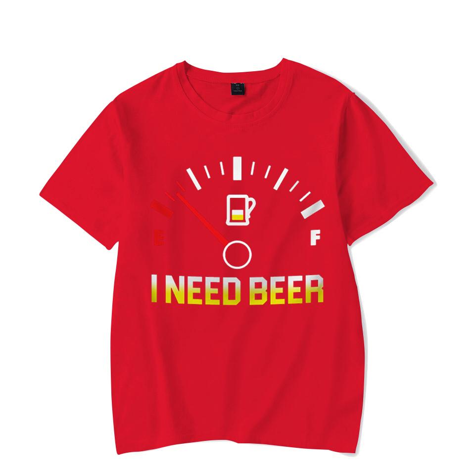 Забавная футболка с принтом «Мне нужно пиво», летняя модная повседневная футболка с коротким рукавом и круглым вырезом, мужские футболки