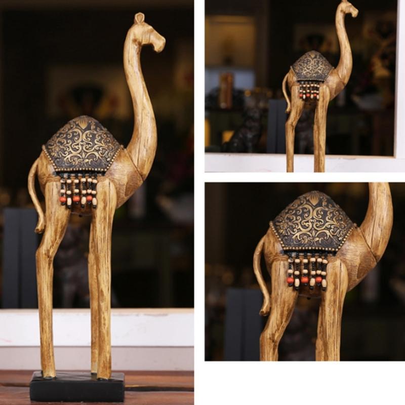 Фигурки верблюдов Статуи верблюдов из смолы Скульптуры животных Настольное украшение для офиса дома Настольные украшения Коллекционные предметы