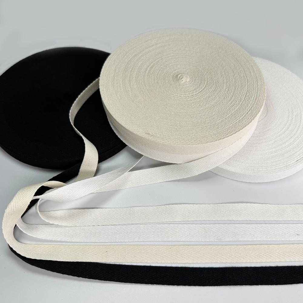 50meters 30mm 40mm 50mm Black White Beige Plain Cotton Binding Ribbon Webbing Tape 10mm 15mm 20mm 25mmTrimming