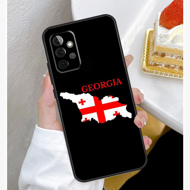 Georgia Flag Case For Samsung Galaxy A54 A34 A14 A15 A35 A55 A52 A32 A12 A51 A71 A33 A23 A13 A53 Coque