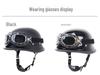 Retro DOT-Certified Half Motorcycle Helmet with Goggles for Outdoor Riding