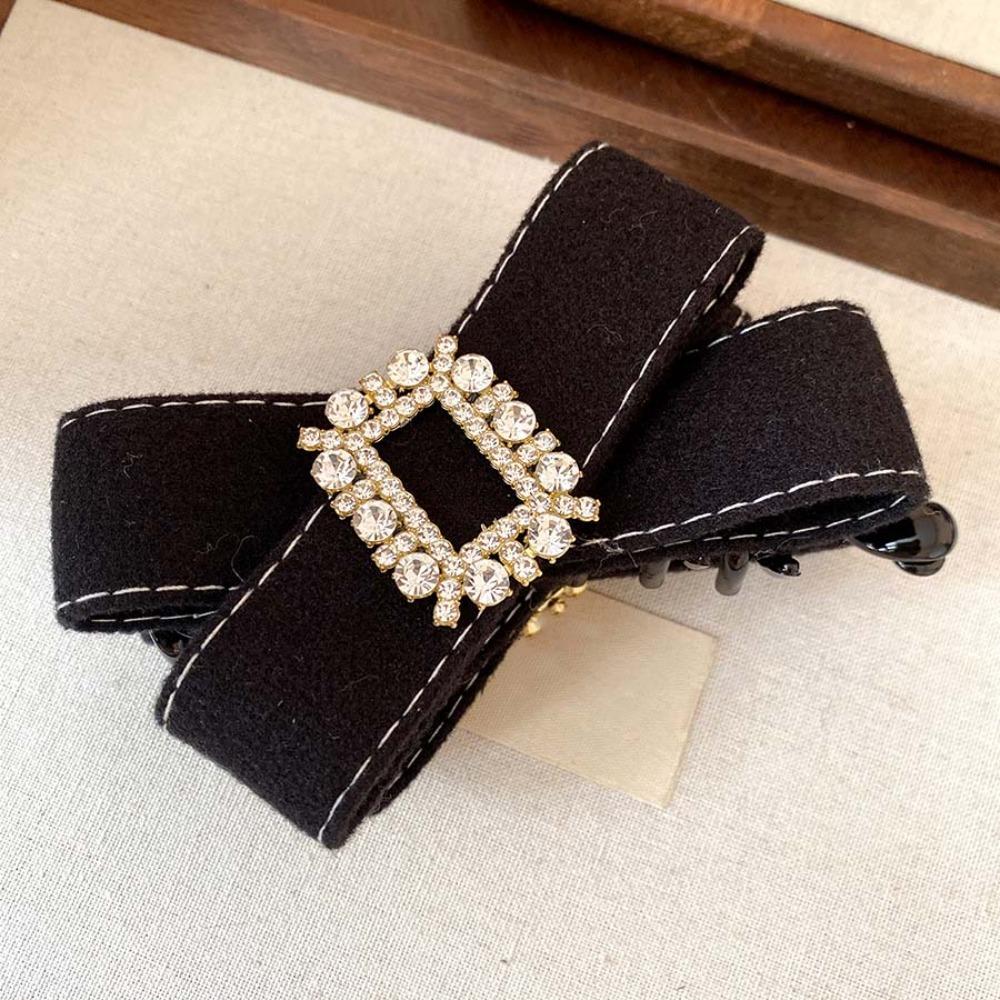 Plastic Women Vertical Clip Korean Style Ponytail Holder Fashion Bow Banana Clip  Daily
