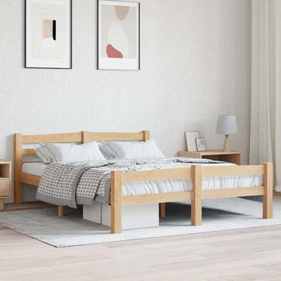 vidaXL Massivholzbett Kiefer 120x200 Cm