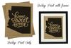 Darling Souvenir Home Sweet Home Burlap Print Wall Decor Arizona State Map Housewarming Gift Idea-Burlap Print Only