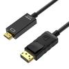 Кабель 4K DisplayPort - HDMI - Phonillico - 1,8 метра - Совместим с Lenovo HP Dell AMD Asus Nvidia - Черный