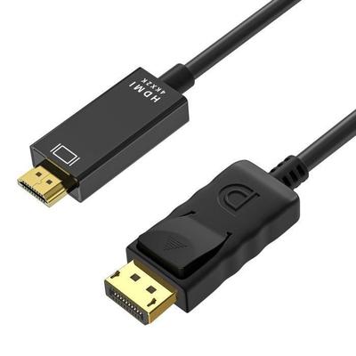 Кабель 4K DisplayPort - HDMI - Phonillico - 1,8 метра - Совместим с Lenovo HP Dell AMD Asus Nvidia - Черный